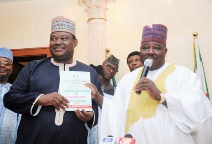 Jimoh Ibrahim with another APC chieftain Ali Modu-Sheriff