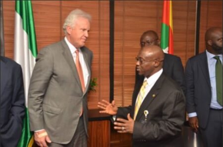 GMD NNPC, Dr. Maikanti Kacalla Baru with Chairman/CEO, General Electric