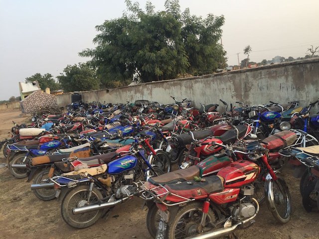 Lagos police impounds 85 motorcycles