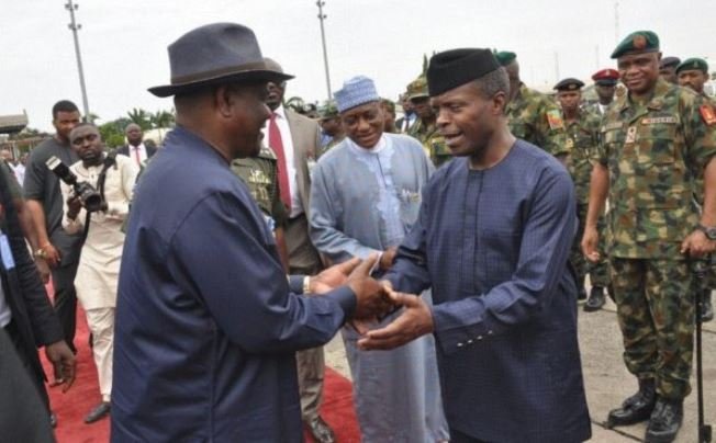 FILE: Governor Wike welcomes Nigeria's Vice President Yemi Osinbajo to Rivers