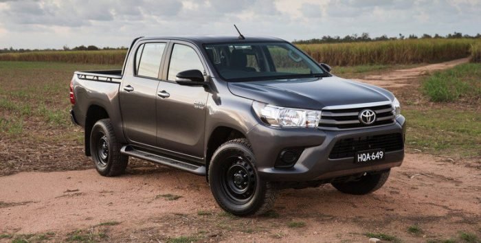 A Toyota Hilux, one of the vehicles seized by the Customs