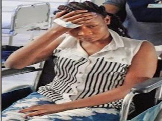 Kenyan Maria Burendi beaten blue and black by Indian mob who mistook her for a Nigerian. Photo: TOI