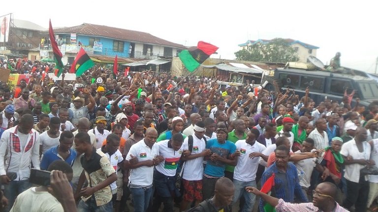 Indigenous People of Biafra (IPOB) protesting