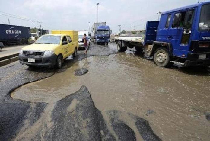 Bad roads in Apapa