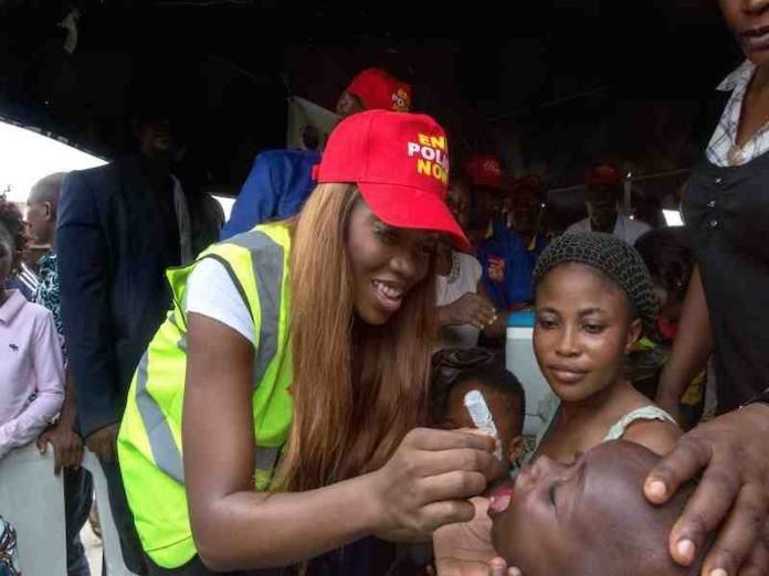 Tiwa Savage recently joined the End Polio Now campaign as a Polio Ambassador.