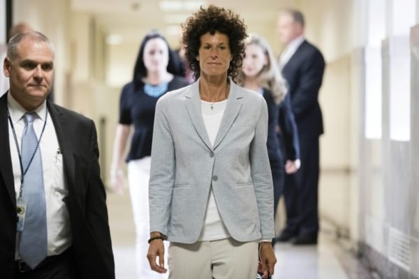 Andrea Constand arriving in court to give testimony against Bill Cosby
