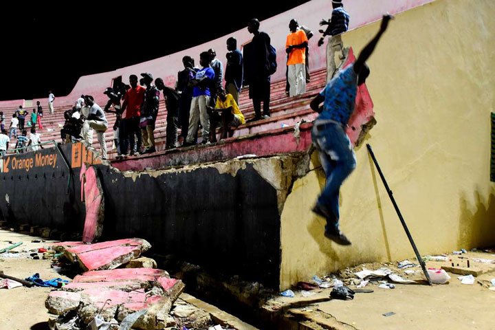 Eight killed in Senegal stadium collapse