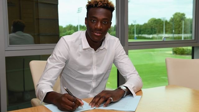 Tammy Abraham last signed a new five year deal at Chelsea in 2017