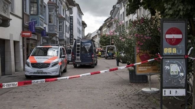 Central parts of Schaffhausen have been sealed off by police