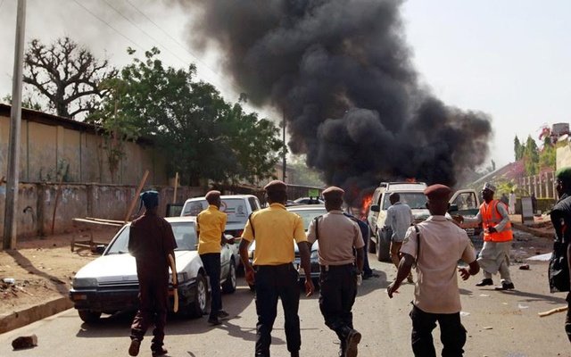 Suicide bomber kills self, injures others