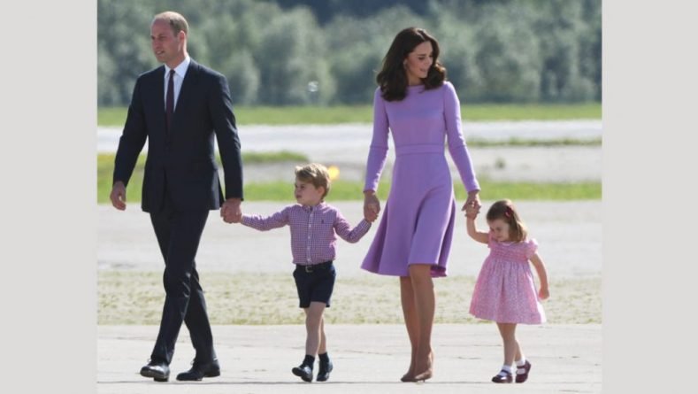 Britain’s Prince William, Duke of Cambridge and his wife Kate, the Duchess of Cambridge, and their children Prince George and Princess Charlotte
