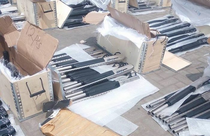 Customs seizes another container load of pump action riffles