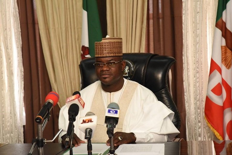 Governor Yahaya Bello of Kogi State has donated N7 million to 11 churches