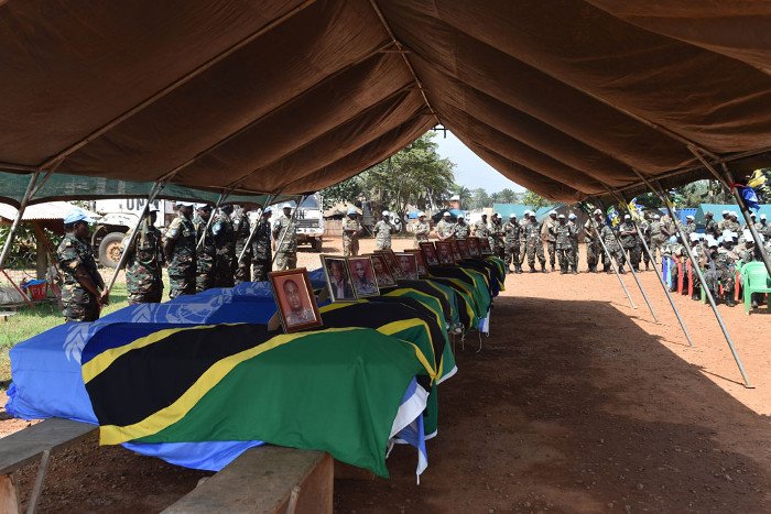 Ceremony in Beni as UN pays tribute to 14 killed in DR Congo peacekeeping