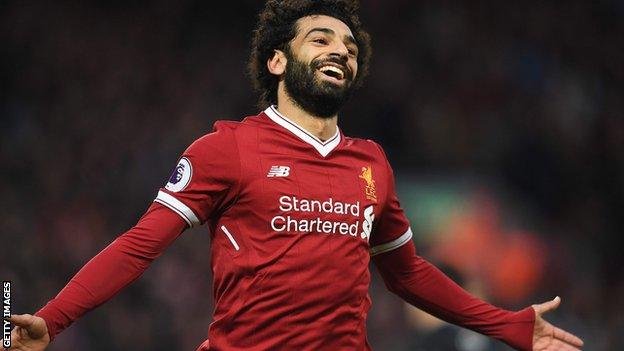 Salah is the current Premier League top scorer, with 13 goals