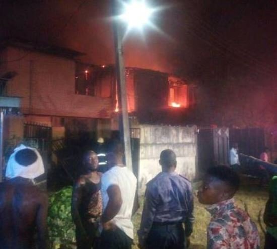 Fire Service received a distress call of a fire outbreak at Kpakpando FM, Mbaukwu