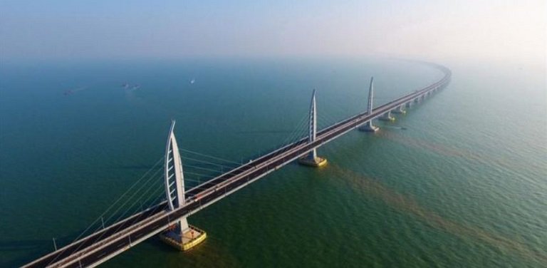 The 55-kilometre-long bridge links Hong Kong, Zhuhai and Macao