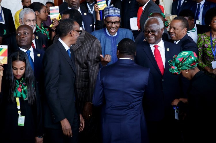 African leaders at an African Union Summit in Addis Ababa, Ethiopia