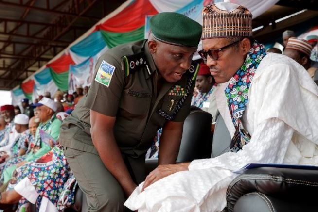 President Muhammadu Buhari and IGP Ibrahim Idris