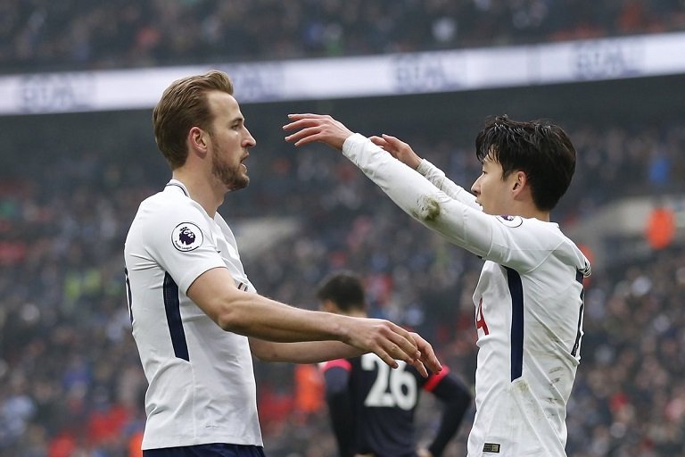 Harry Kane and Son Heung-min each scored twice as Tottenham beat Red Star Belgrade 5-0