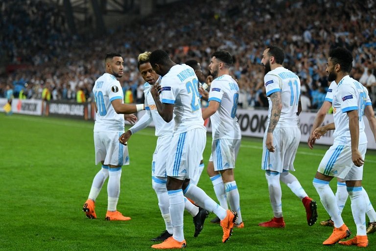 Marseille scored twice to beat RB Salzburg in the first leg of Europa League semi final at Stade Velodrome