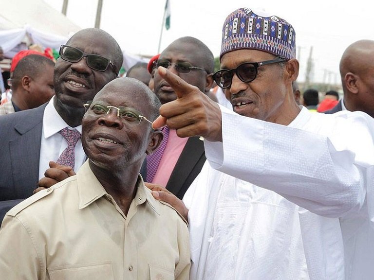 President Muhammadu Buhari and Comrade Adams Oshiomhole