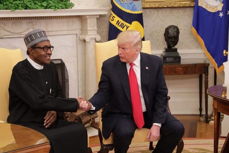 President Muhammadu Buhari of Nigeria and US President Donald Trump