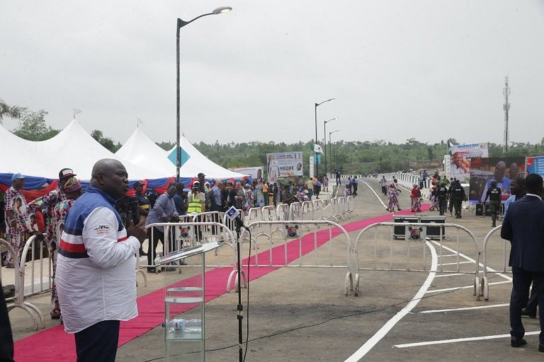 FILE: Governor Akinwunmi Ambode has flagged off the expansion of the ABAT Truck Terminal in Orile Iganmu to ease Apapa congestion