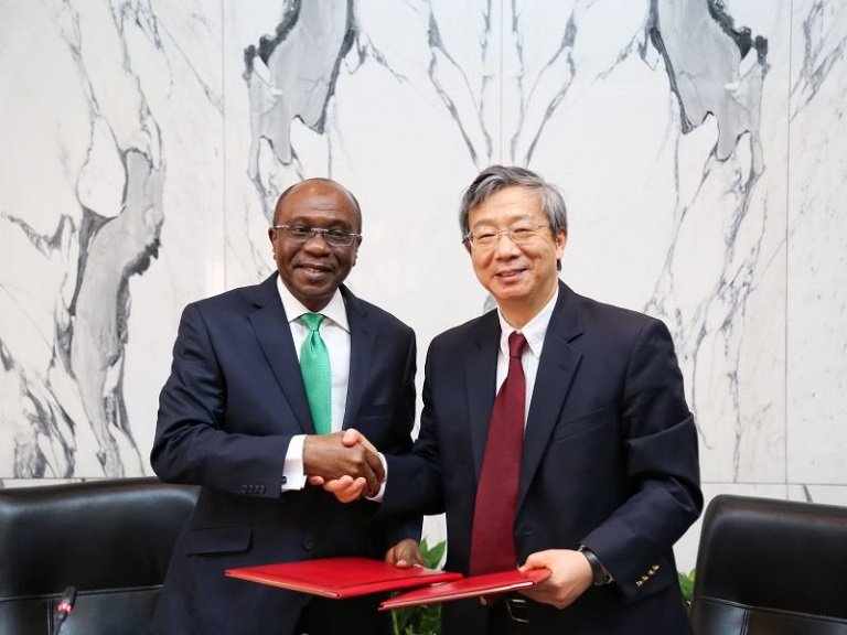 Central Bank of Nigeria signed a bilateral local currency swap agreement with the People's Bank in Beijing