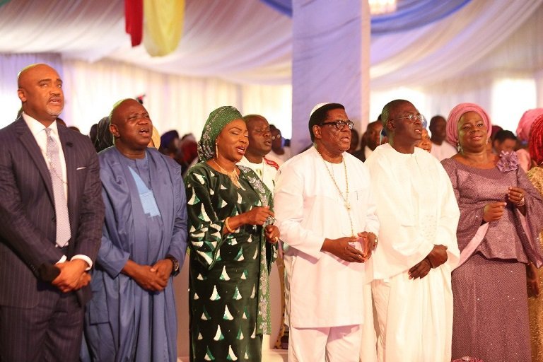 Governor Akinwunmi Ambode, Dr Paul Adefarasin on the third Anniversary Thanksgiving Service of the Lagos State government held today