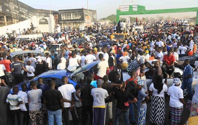 FILE PHOTO: A crowd in Banjul, Gambia