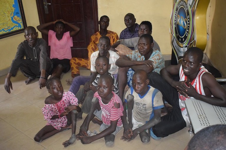 Rapid Response Squad undercover officers have arrested seven barons for importing children living with disabilities to Lagos