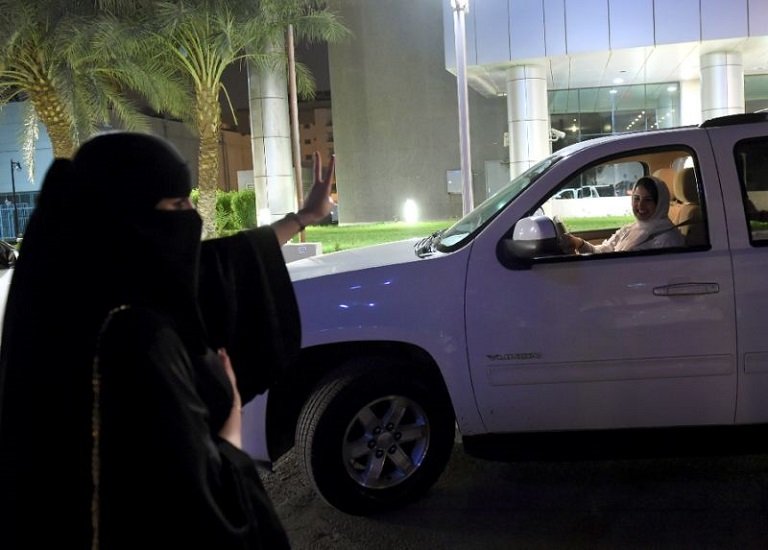 In Riyadh, Saudi Arabia many stopped Samar's white SUV to congratulate her
