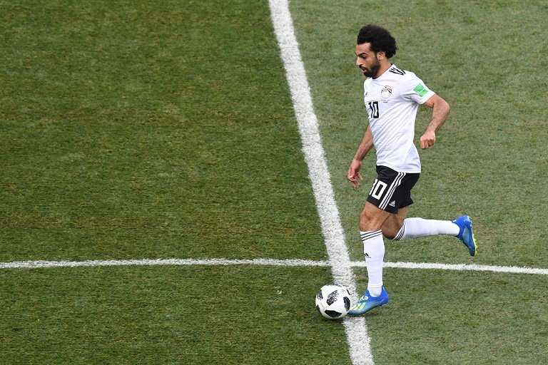 Mohamed Salah scored in two appearances for Egypt at the World Cup