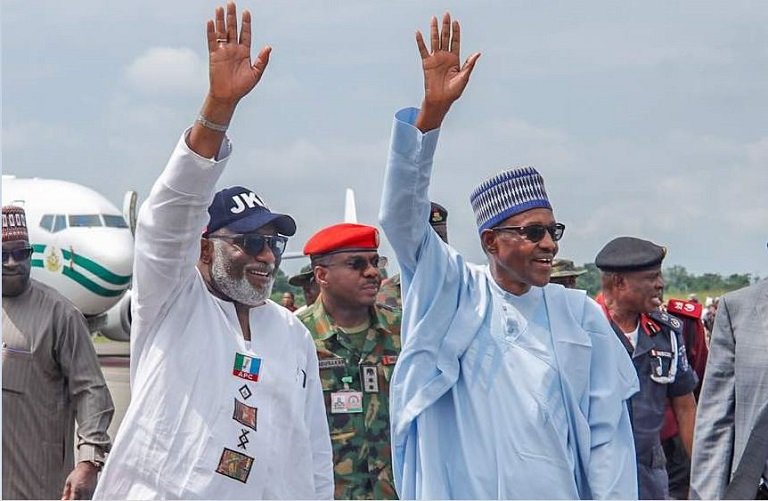 Ondo state governor Rotimi Akeredolu with President Muhammadu Buhari