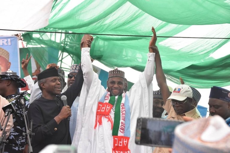 Acting President Yemi Osinbajo unveils Alh Ahmad Baita ahead of Katsina North senatorial election