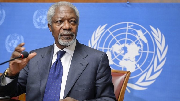 Kofi Annan is the first black UN Secretary General