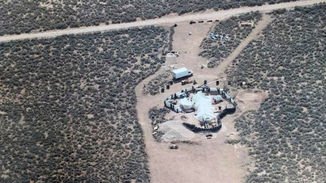 Police said the children were rescued in a makeshift compound near Amalia community, north of New Mexico