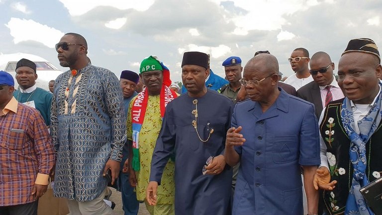 National chairman, Comrade Adams Oshiomhole has appointed Senator Godwsill Akpabio as APC leader in Akwa Ibom