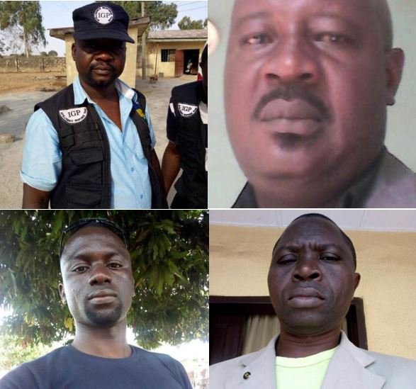 The quartet of Inspector Bernard Odibo, Inspector Haruna Ibrahim, Inspector Mamman Abubakar and Sergeant Emmanuel Istifanu were killed by kidnappers in the line of duty
