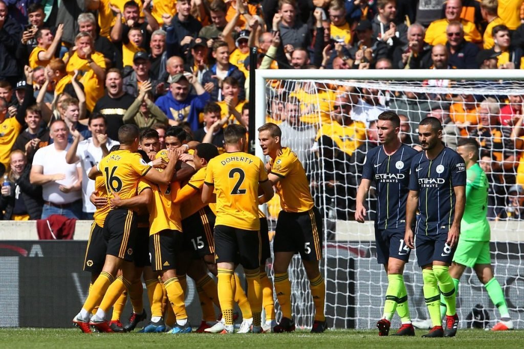 Wolves played a 1-1 draw with English Premier League champions Manchester City