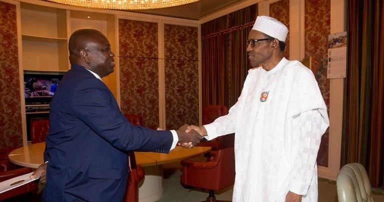 Governor Akinwunmi Ambode is in a closed door meeting with President Muhammadu Buhari at the Presidential Villa
