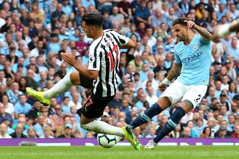 Kyle Walker scored his first Premier League goal for Manchester City