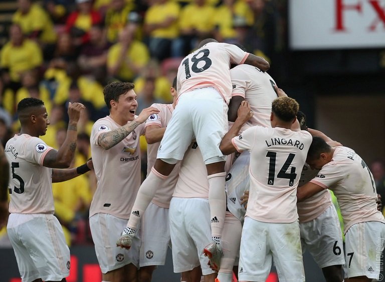 Manchester United beat Watford away to climb to top ten of the Premier League