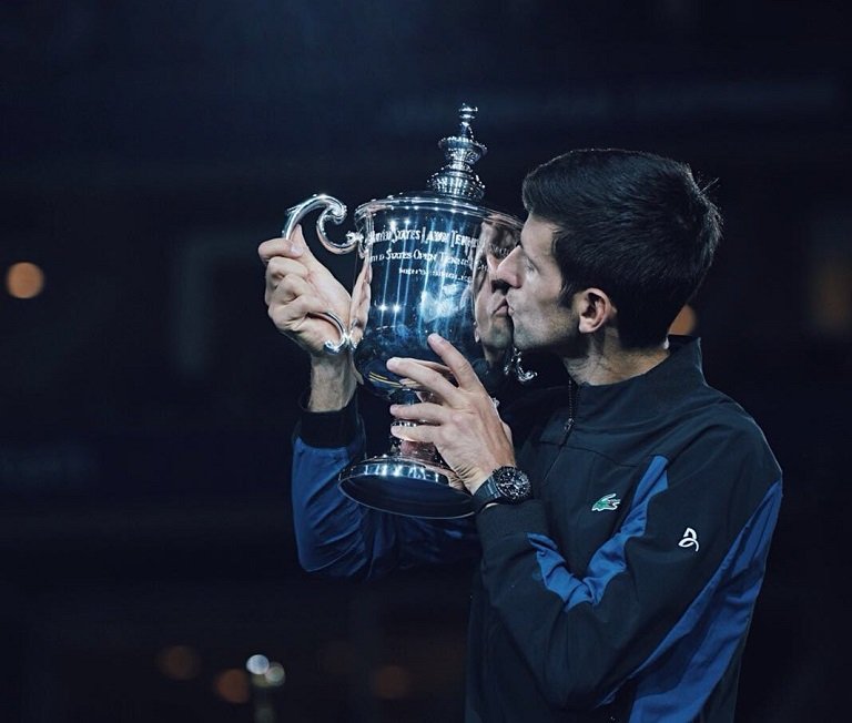 Novak Djokovic beat Juan Martin Del Potro to win the #USOpen and his 14th Grand Slam title