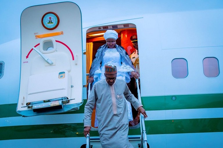 President Muhammadu Buhari and his wife Aisha arrived New York for the 73rd UN General Assembly