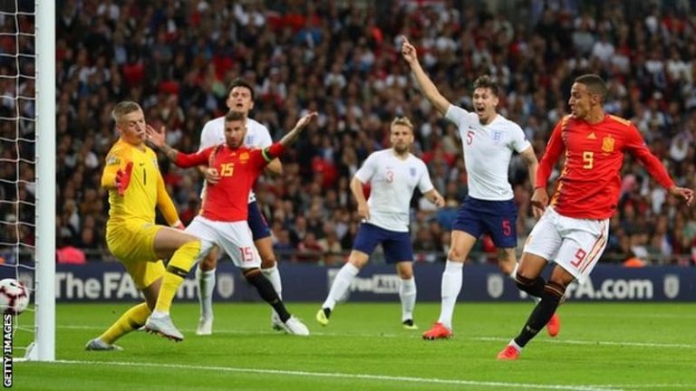 Rodrigo took advantage of a static England defence to side-foot in the winner from a free-kick