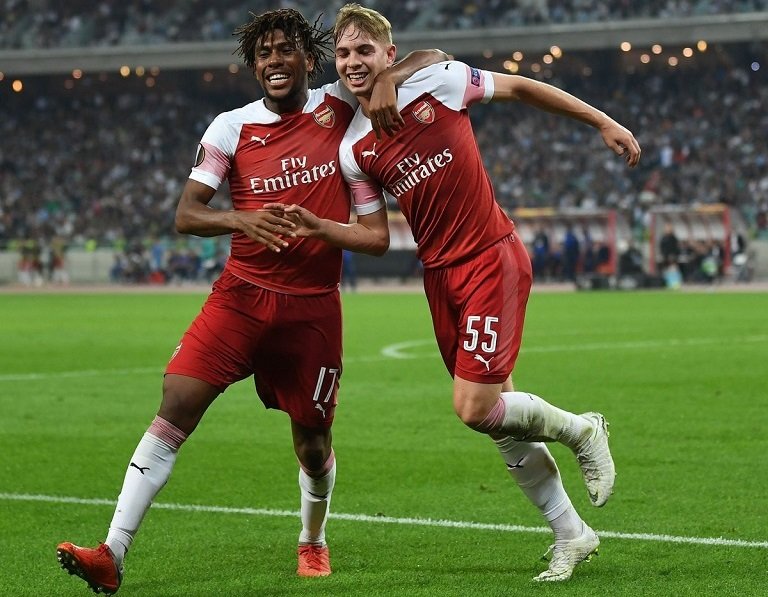 Alex Iwobi shined as Emile Smith Rowe scored his first competitive goal for Arsenal against Qarabag