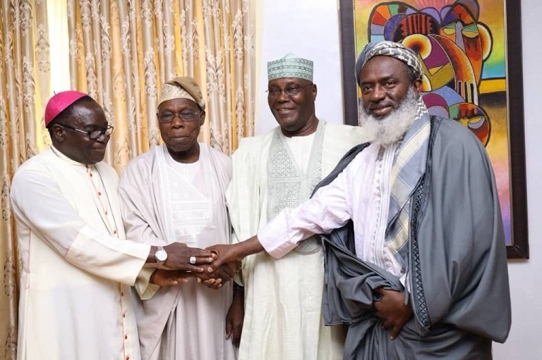 Bishop Mathew Kukah, Chief Olusegun Obasanjo, Atiku Abubakar and Sheikh Ahmed Gumi