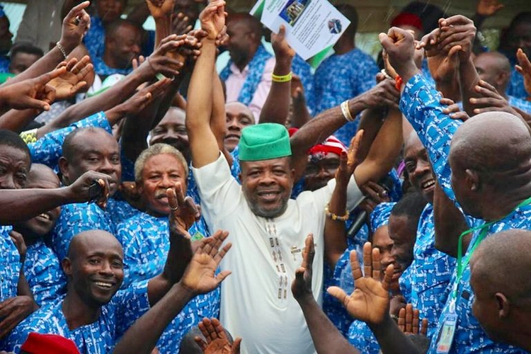 Governor Emeka Ihedioha (M) has restored salary of Imo workers